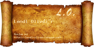 Lendl Olivér névjegykártya
